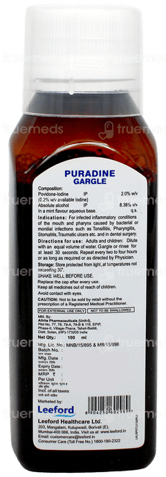 Puradine Gargle 100Ml